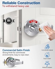 Commercial Grade Bathroom Door Lock-Privacy Indicator Lock Vacant or in-Use, Occ