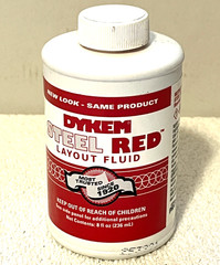 Dykem 80496 Dykem Steel Red, Layout Fluid, Bottle, 8 Oz