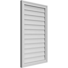 Ekena Millwork 24W X 38H Rectangle Surface Mount Pvc Gable Vent Non-Functional