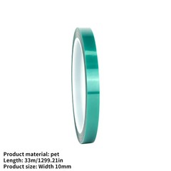 Green Polyester Tape, High Temp Masking Tape, Powder Coating, Adhesive TL