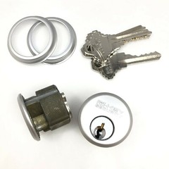 5 Mortise Lock Cylinders 1″ for Store Front Door Adams Rite Brass and 3 Keys