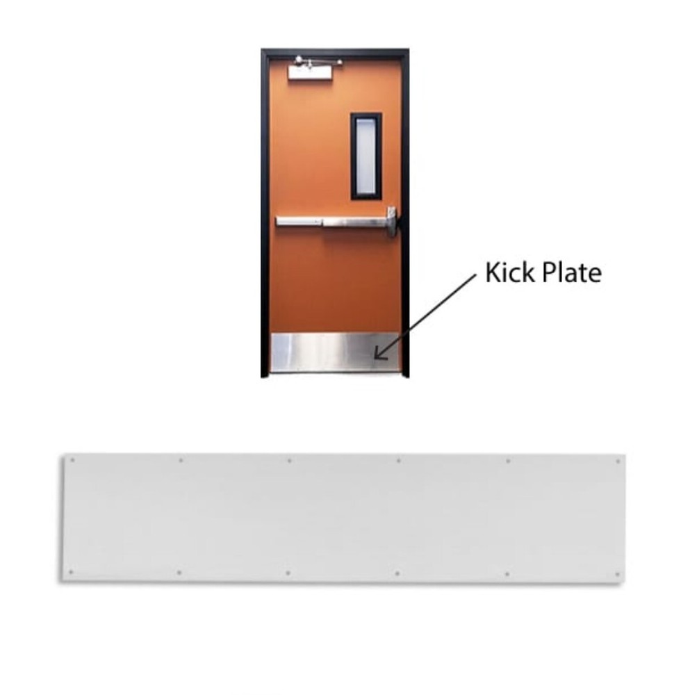Ives 8400 Series 4×16 Door Kick Plate US32D Stainless Steel