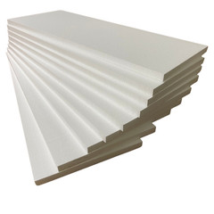 Garage Door Insulation Kit, White EPS Foam Panels, 8 Pack, 1.25x20x54 In.