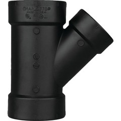 Charlotte Pipe 3 x 3 x 2 In. Hub x Hub x Hub Reducing ABS Wye ABS 00601 1400HA