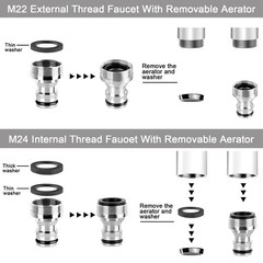 Faucet Quick Adapter Connector with Aerator,Sink to Shower Silvery