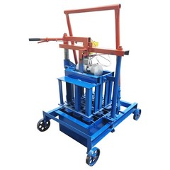 220V Hollow Block Making Machine 3-Block 15.7×5.9×7.8″ Bricks Each Time 550WX2
