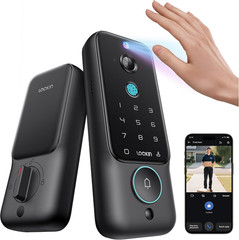 Lockin Venoris Plus – All-in-One Smart Lock for Front Single Battery, Black