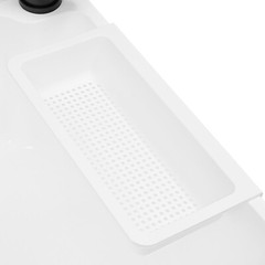Wall-mounted Utility Sink With Rotate Hot&cold Faucet Anti-clogging Basin White
