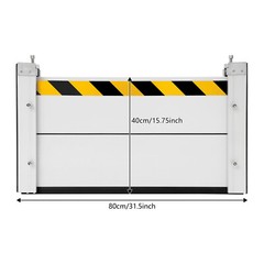 Aluminum Wall-Mount Flood Barrier 31.5 × 15.75 In Garage Door Baffle