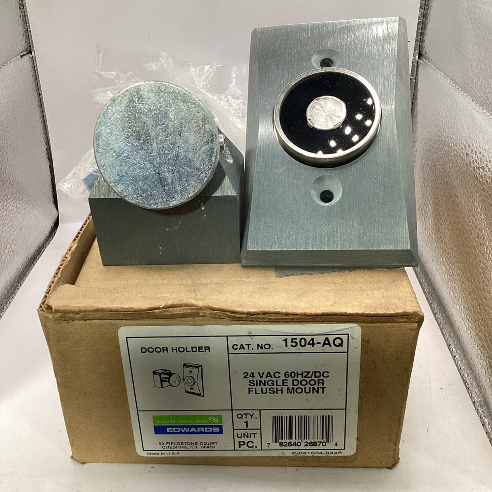 Edwards 1504-AQ Door Holder 24 Vac 60Hz/DC Single Door Flush Mount NEW