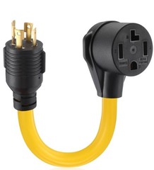 Xuanhua L14-30P to 14-30R 30 Amp Dryer Generator Adapter Cord 4 Prong L14-30P