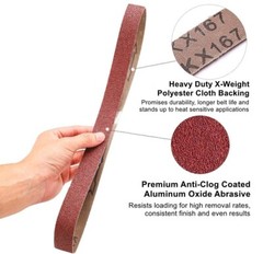 1/2 X 18 Inch 180 240 320 800 Grit 40 pack Aluminum Oxide Air File Sanding Belt