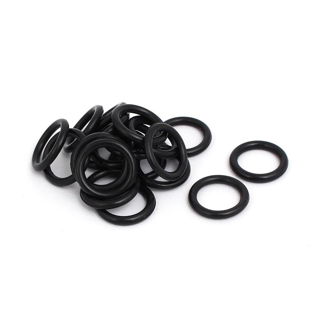 20pcs Black 18 x 14 x 2mm Industrial Flexible Rubber O Ring Oil Sealing Grommets