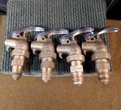 Justrite Brass Drum Spigot ~ Lever Action 4-Lot ~ Model 8-910S Lockable