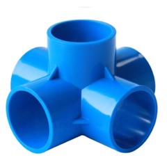 Furniture Grade 4-Way Side Outlet Tee PVC Fitting 20mm 25mm 32mm 40mm 50mm