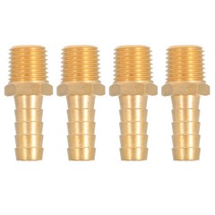4pcs Barb End Adapter 1/4“ NPT To 3/8“ Barb Brass Hose Fitting Adapter