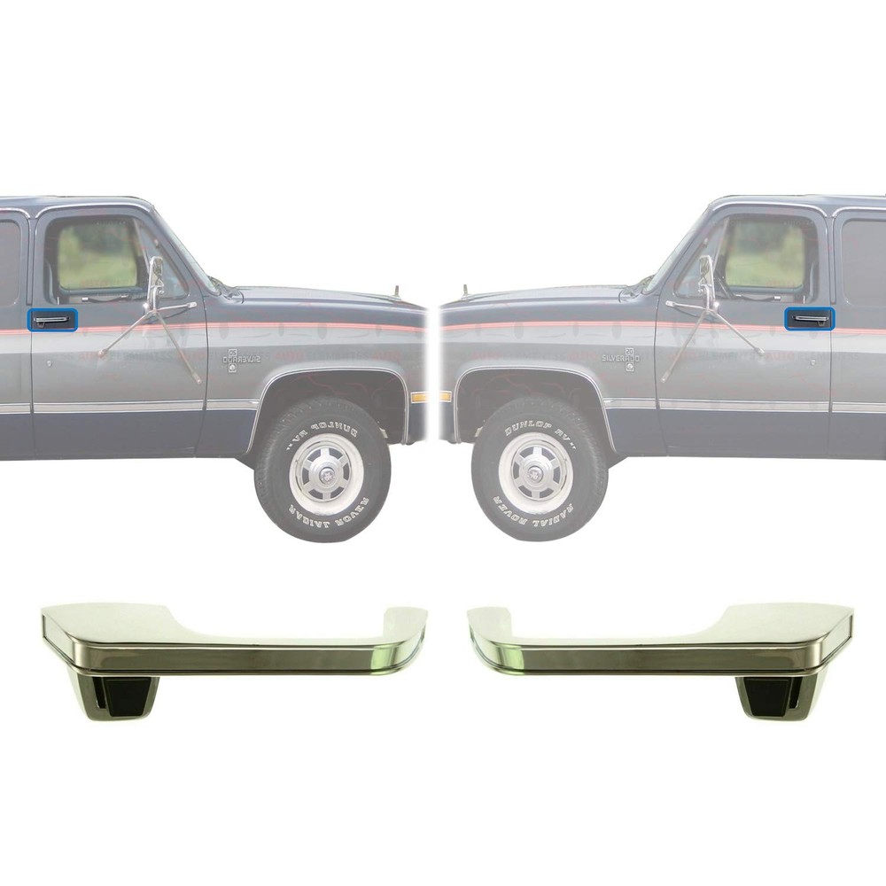 Front Door Handle Chrome Plastic Lever 1978-1991 Chevy GMC C/K Pickup 6272582