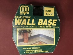 Myro Inc. Black Self-Stick Vinyl Wall Base Molding 2 1/2″ Wide x 20′ Long