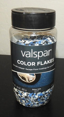 NEW 1- 10 oz pkg: Valspar Color Flakes Garage Floor Epoxy Coating BLUE MIX