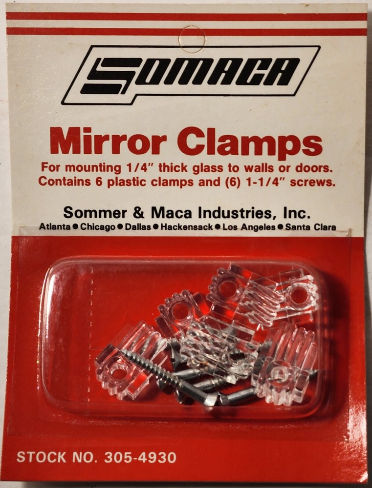 S0MACA SOMMER & MACA 6 COUNT MIRROR CLAMPS 305-4930