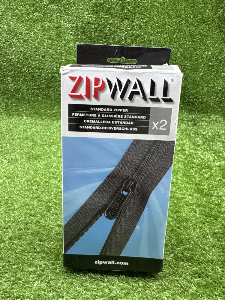 SHIPS QUICK ZipWall AZ2 Self Adhesive Standard Zipper 1 Pack Of 2 Zippers. C