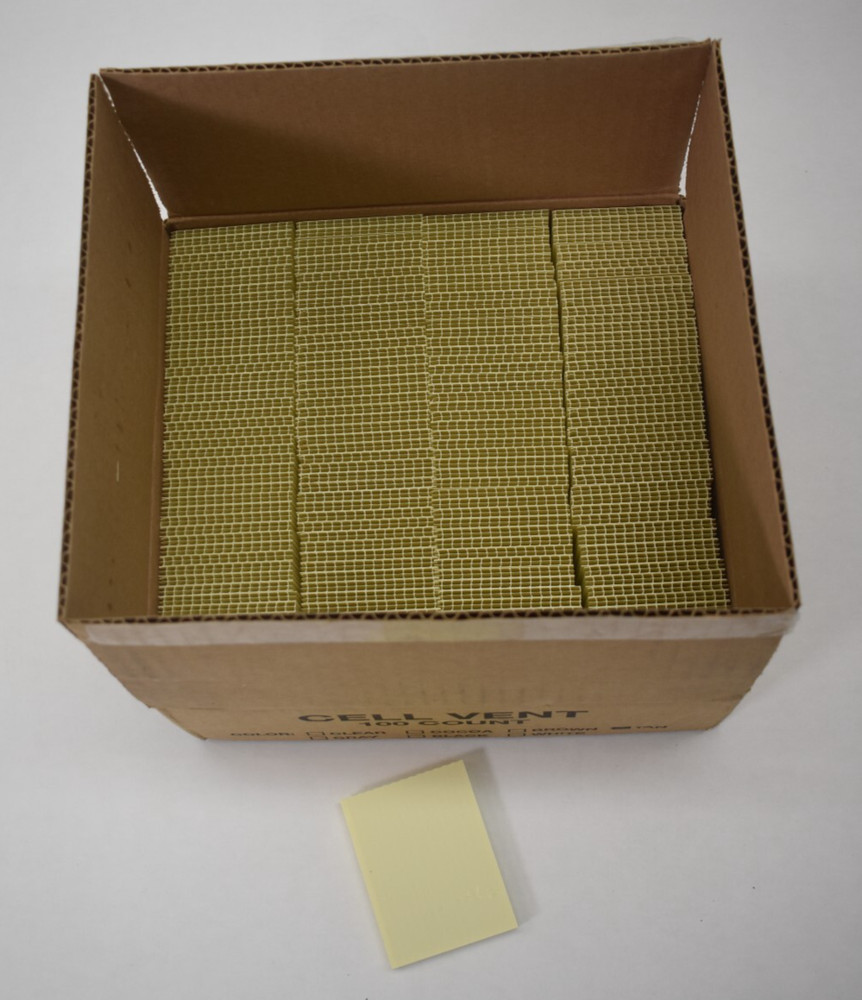 Lot of 100 Utility Cell Vents 100 Pack Tan 2-1/2″ x 3-1/4″ x 3/8″ Replacements