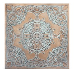 Faux tin vintage Ceiling tiles decor wall panels PL71 weather copper 10pcs/lot