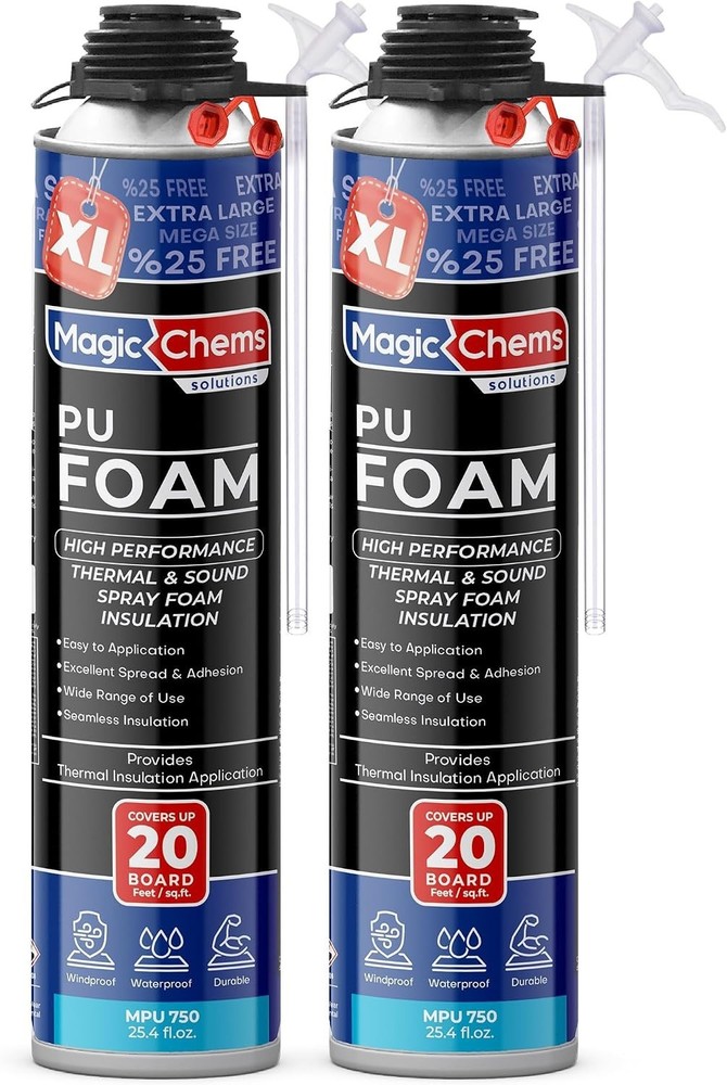 Spray Foam Insulation (2 Pack-25.4 oz) Expanding Foam Sealant