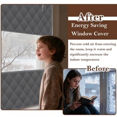 Visible Thermal Window Insulation Kit for Winter, Winterizing Insulated Window C