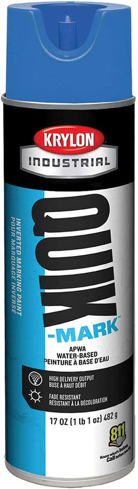 Quik-Mark APWA Blue Inverted Marking Paint – 12 Pack for Industry Use