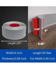 COUKIU Flexible Baseboard Molding Trim, 4 Inch x 20 Feet Self-Adhesive Vinyl…