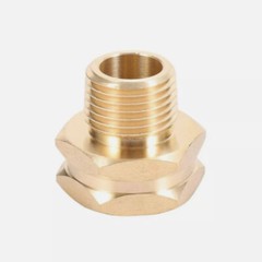 Brass Garden Hose Adapter, 3/4” GHT Female x 1/2” 3/4″ NPT Male Connector 2Pcs