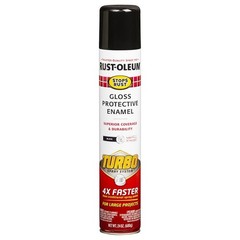 Rust-Oleum 334128-6PK Stops Rust Turbo 24 Ounce (Pack of 6), Gloss Black