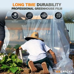 6 Mil 10×25 FT Heavy Duty Plastic Sheeting, UV Resistant Tear-Proof for Green…