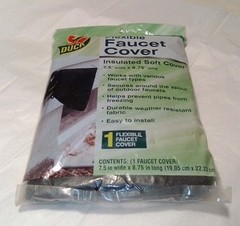 Duck Brand Soft Flexible Insulated Faucet Cover Protects Pipes Sealed New