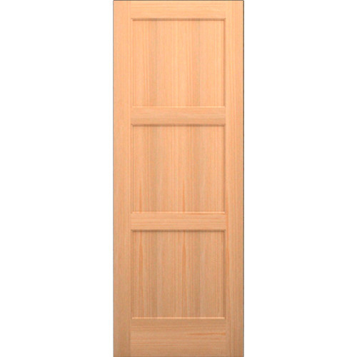 Clear Pine 3 Panel Flat Mission Shaker Solid Core Interior Wood Doors Model# 3CM