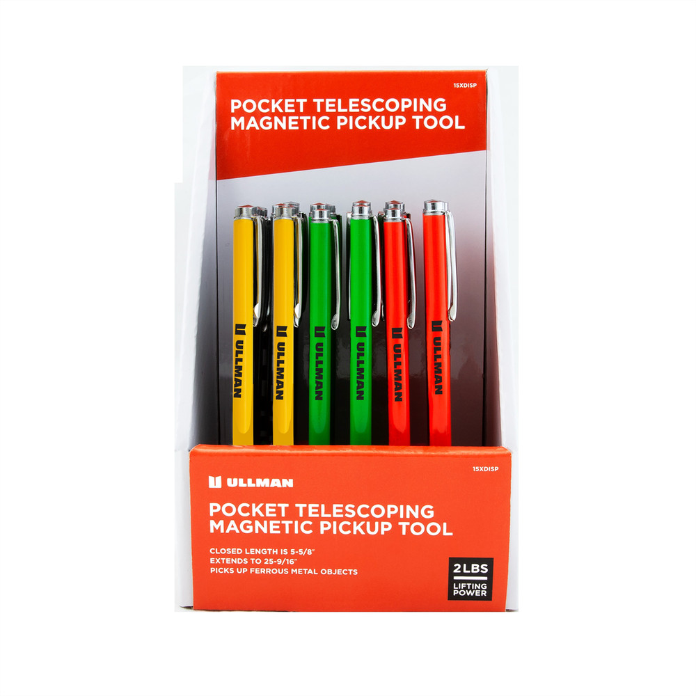15XDISP Ullman Devices Corp. Multicolor Pocket Magnetic Pick Up Tool Display