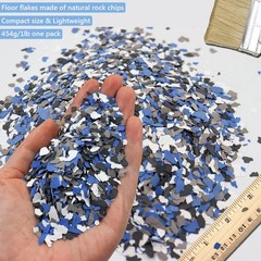 900G/2Lb Decorative Color Chips Blend Garage 2Lb, Black, White, Blue, Grey