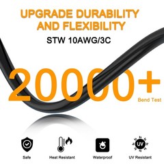 Suplevel NEMA L14-30P to 6-50R Welder Adapter Plug Cord 1.5 FT, Black