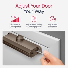 Lawrence Medium/Heavy Duty Door Closer Commercial Grade 1 – Surface-Mounted C…