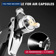 Mini HVLP Air Spray Gun Kit, with 0.8mm & 1.0mm Nozzles&125cc Cup, Small Automot
