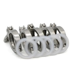 SS304 Stainless Steel Triple Clamp Clover 0.5″-4″ 25.4-119MM Home Brewing Tool