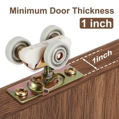 Pocket Door Commercial Grade Hanger Fits Johnson Part Replacemnt, Brush Gold