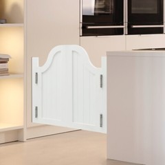 White Swing Solid Wood Door Elegant Pine Wood Partition Door for Shop Entrance