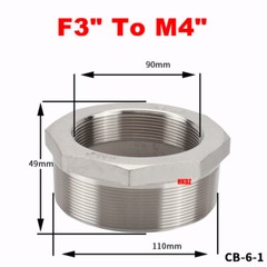 Stainless Steel 304 Female to Male BSP Threaded Fitting Reducing Bushes Adaptors