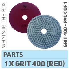 Diamond Polishing Pads 4″ Wet/Dry Granite Tile Marble Concrete Stone Grit 400