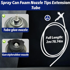 2-Pack 2m Spray Foam Nozzle Extension with Adjustable Tips for DIY Projects