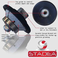 Stadea Diamond Profile Wheel for Granite Stone Countertop Bevel Profile 3/8″ E10
