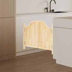 Swing Solid Wood Door Partition Door for Shop Entrance Partition Log Color NEW