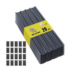 Metal Roofing Panels – 20 Pcs Corrugated Pergola Roofing Panels Heavy Duty Wa…